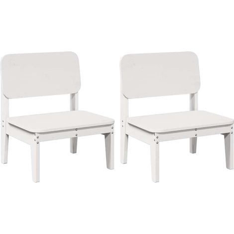 Maison Exclusive - Sillas jardín 2 uds madera maciza pino blanco