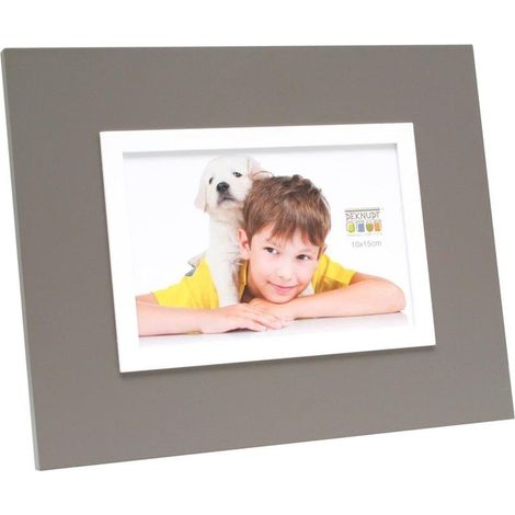Cadre Photo avec Filet Gris/Blanc 15 x 20 cm