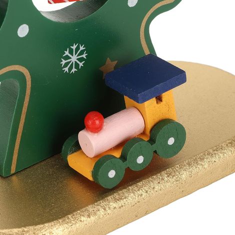 Décorations de Noël, sapin de Noël en bois, décorations de bureau, mini sapin de Noël, cadeaux de Noël, décorations de scène de Noël, vert. (1/5)