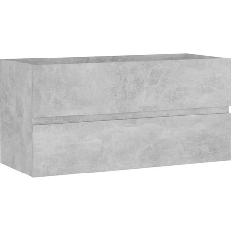 Maison Exclusive - Armoire d'évier Gris béton 90x38,5x45 cm Bois d'ingénierie