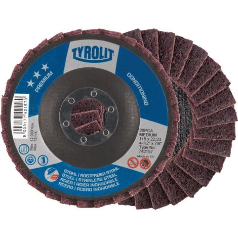 Disque à lamelles non-tissé SCM-A 125x22mm moyen Tyrolit