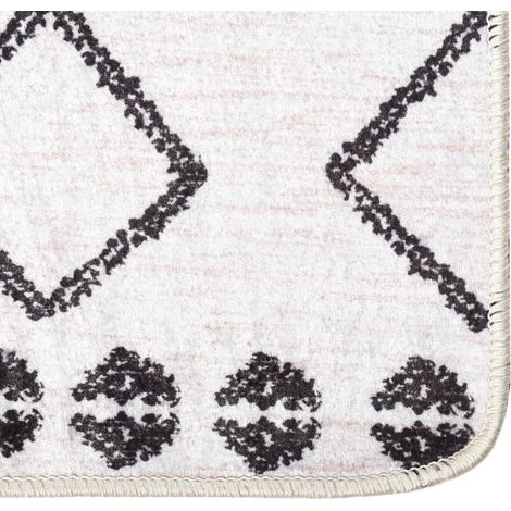 Maison Exclusive - Teppich Waschbar Schwarz und Weiß 160x230 cm