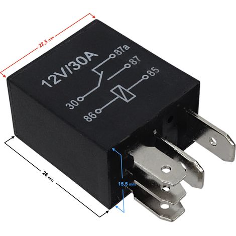 Relé de bomba 12V 30A Falcon 50 (E5) (1/2)