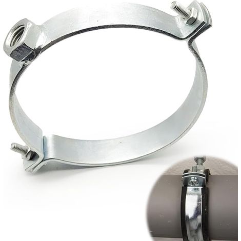 Support de Tuyau de Poêle, Collier de Montage avec Cheville Clapet d'étranglement Support pour Tuyau de Fumée Support Mural pour Conduit de Cheminée Supports d'ancrage 150mm (1/5)