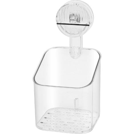 Étagère de douche sans perçage, étagère de douche à ventouse, panier de douche pour salle de bain, étagère murale transparente, convient pour la cuisine et la salle de bain. (1/2)