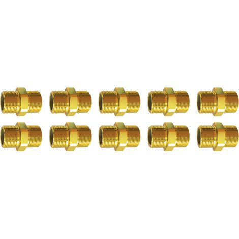 Riegler Doppelgewindenippel-Set, 1/4 Zoll, 10-teilig 10 Stk (1/2)
