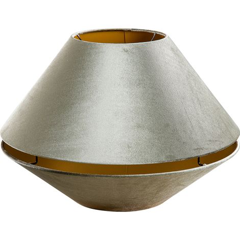 Double Velvet Lampshade Green with Gold Interior