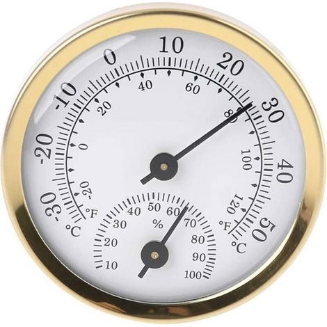 Thermomètre Intérieur Analogique Hygromètre - Affichage Température/Humidité (1/4)