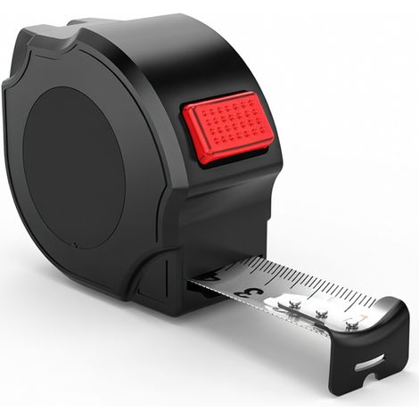 Metro a nastro con blocco automatico anti-taglio 5 m x 25 mm (nastro fluorescente) (1/5)
