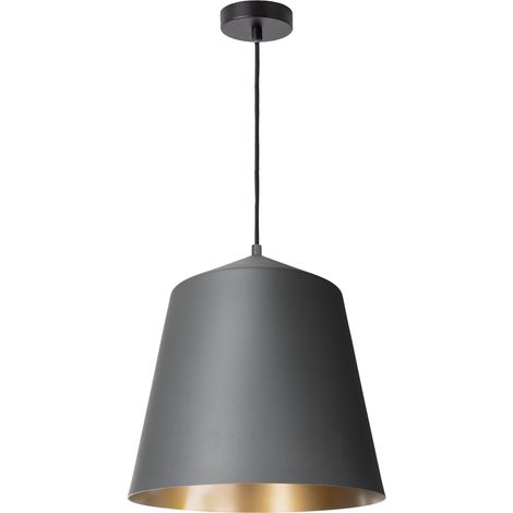 Paco Home Sospensione Soggiorno Tavolo Da Pranzo Cucina Paralume Industriale Oro (Ø32.5 cm), Sospensione - antracite