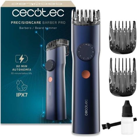 Cecotec Tondeuse à Barbe avec Lames Japonaises PrecisionCare Barber Pro. Acier Inoxydable