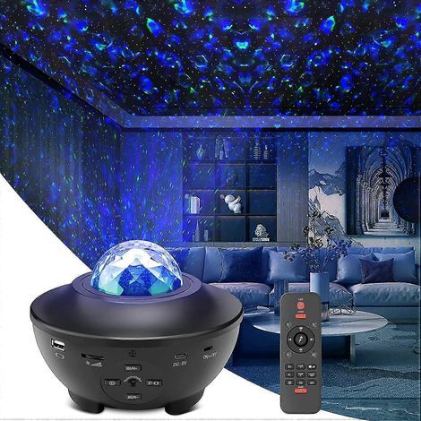 Projecteur d'étoiles, projecteur de galaxie avec effet vagues océaniques, enceinte Bluetooth, télécommande, luminosité réglable, veilleuse pour G (1/5)