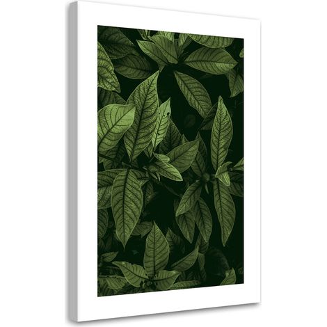 Tableau sur toile Feuilles vertes 60x90 (1/5)