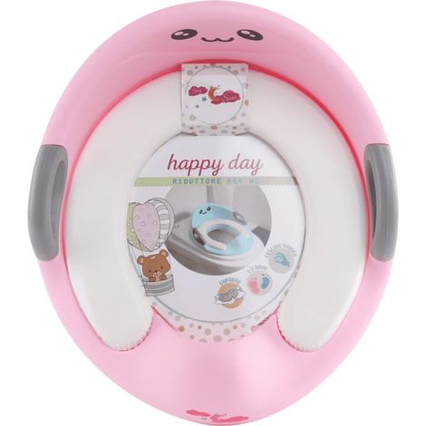 Art. 526200 Reductor WC para niños protector para salpicaduras y bonitos dibujos  Color: Rosa