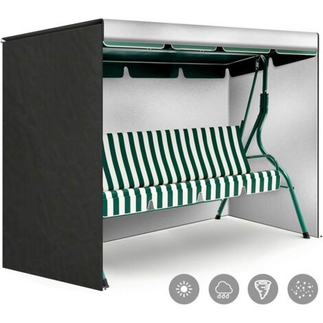 Housse de Balancelle de Jardin 3 Places Oxford Imperméable Bâche de Balancelle Anti-UV Couverture de Protection Balançoire Extérieur pour extérieur Jardin hamac balançoire 220 x 125 x 170cm (1/5)
