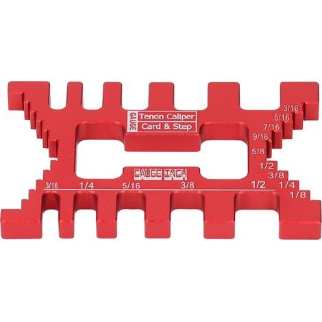 Gabarit à queue d'aronde pour le travail du bois, alliage d'aluminium, étrier à Tenon impérial métrique, jauge de hauteur, Table de scie, outil de mesure, rouge (1/5)