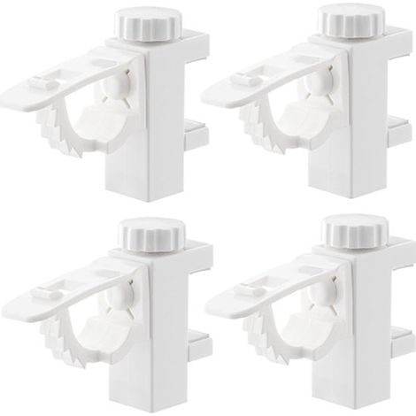 Tringle à rideaux - Kit de 4 pièces - Supports de tringle sans perçage - Crochets de tringle - Réglable - Se fixe sur une table - 10 à 37 mm (1/5)