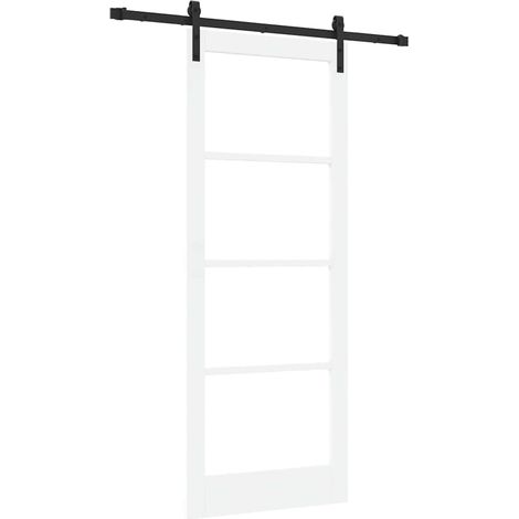 Maison Exclusive - Schiebetür ORKDAL Weiß 83 x 211 cm Massivholz