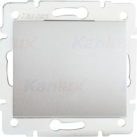 Interrupteur simple encastré - Argent - 71x71mm - 10AX - LOGI (1/2)
