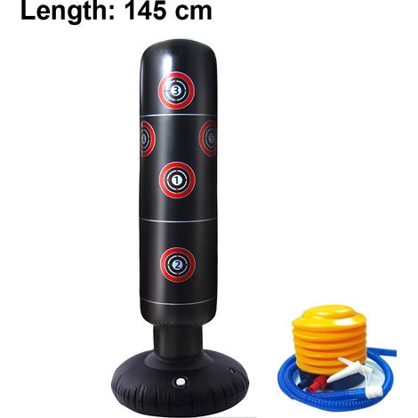 Sac de Frappe Gonflable - Colonne de Frappe Autostable - Pour Enfants et Adultes - Base Remplissable Eau/Sable - PVC Multicouche - 1 Pièce