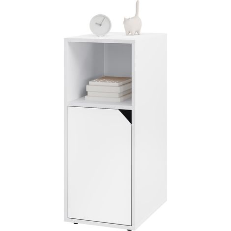 WOLTU 1x Bedside Tables Cabinet Slim Side Table Bedroom Furniture Nightstand Storage White