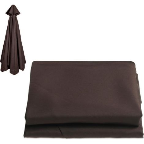 Replacement Market Umbrella Canopy, Outdoor Parasol Top Cover, Umbrella Canopy Replacement, Patio Umbrella Canopy Cover Replacement, 10 Ft 8 Ribs 6 Ribs Umbrella (Color : Coffee, Size : 3m/10 (1/5)