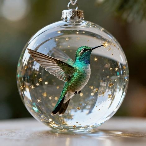 Boule À Neige - Décoration De Noël En Verre Cristal Avec Figurine Animale 3D - Base En Résine Polie - Pour Arbre De Noël Bureau Étagère - 1 Pièce (1/5)