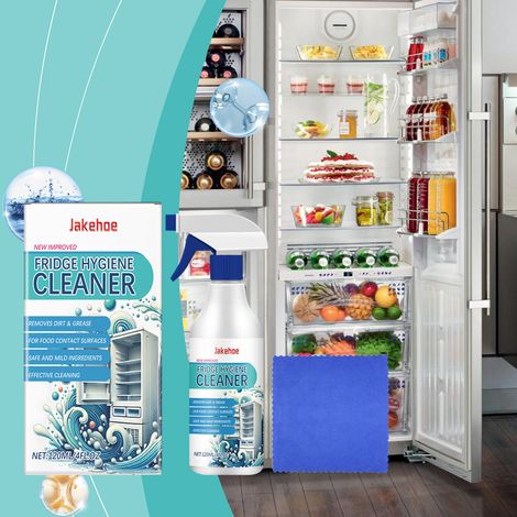 Refrigerator Cleaner - Deeply Cleans Stubborn Stains and Deodorizes, Household Cleaning Spray - 120ml x 1 + Towel x 1 -- BIEMMEDUE (1/5)