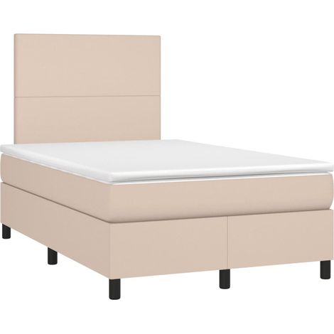 Maison Exclusive - Sommier à lattes de lit matelas cappuccino 120x190cm similicuir