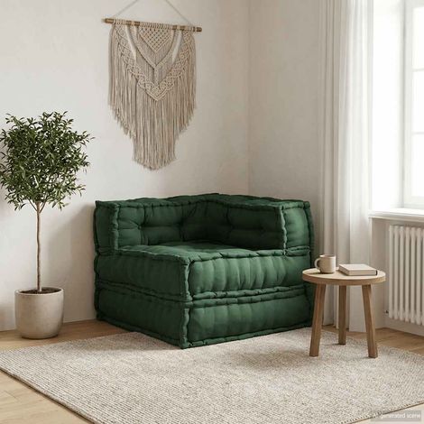vidaXL Sofá modular tela verde 70x70x54 (1/5)