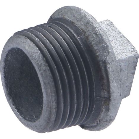 Bouchon pour pour tube en acier galvanisé, male diam. 26 x 34 mm (1/4)