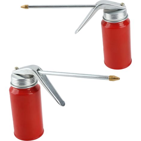 Lot de 2 aérosols de lubrification pour pistolet à huile, en acier laminé à froid, avec pompe manuelle, pour roulements de motos, 200 ml (1/5)