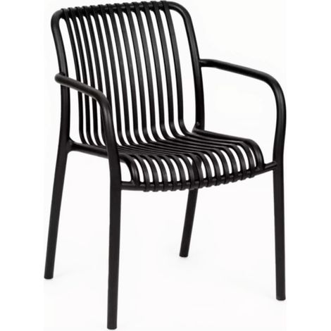 SEDIA NIVES PLP NERO 58x42 h. 81cm - BIACCHI E