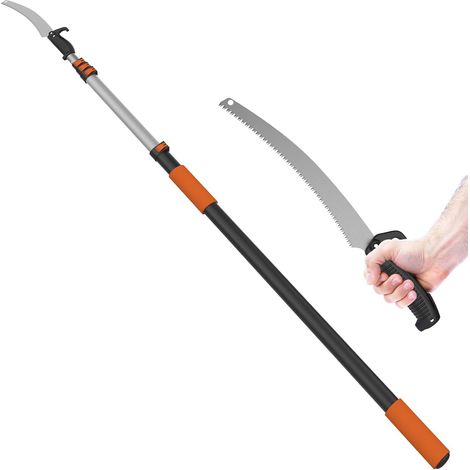6 m Saw, Telescopic Pole Lopper with Extension Pole 1.5-6 m, Manual Lopper for Garden, Orange (1/5)