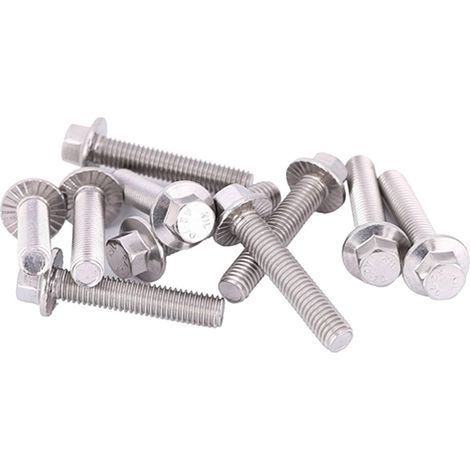 Vis en gros 10 pièces M8x40 en acier inoxydable Ss304 vis à bride d'entraînement hexagonale boulons de rondelle à tête cylindrique(M840) (1/5)