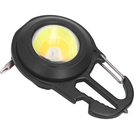 Mini-COB-Taschenlampe mit Akku, LED-Schlüsselanhängerlampe, Taschenlampe mit Stativ, zum Angeln, Wandern und Campen, inklusive integriertem Akku (Bestellnummer: W5137 + Stativ / Schwarz) (1/5)