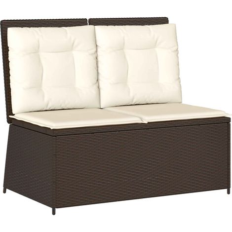 Maison Exclusive - Gartenbank Braun Poly-Rattan