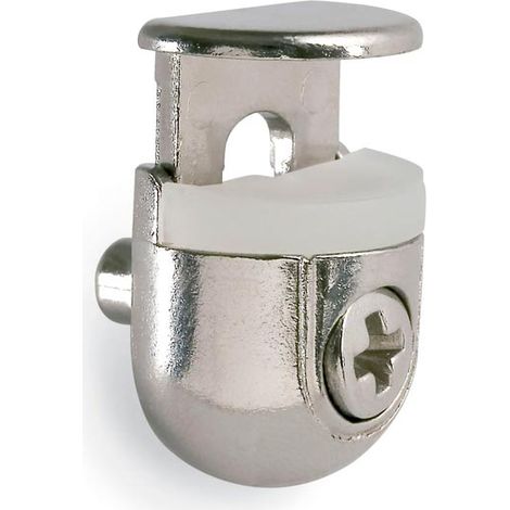 Sachet de 25 unités Support d'étagère en verre 5 mm avec fixation-Angelo (1/3)