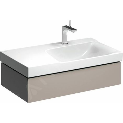 Geberit Xeno 2 armoire sous lavabo avec découpe siphon à droite, (1/2)