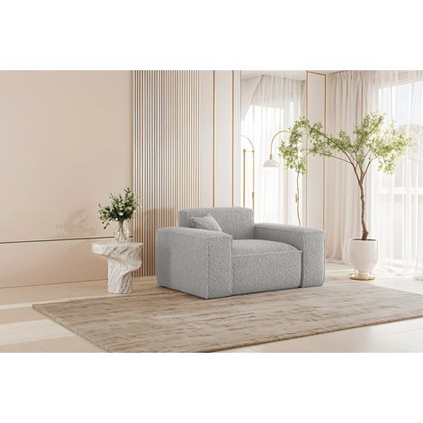 Sessel Designersessel CELES PREMIUM in Stoff Sven Hellgrau (1/4)