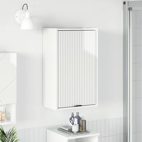 Teenpull – Badezimmerschrank Hochglanz Weiß 39 x 23,5 x 65 cm (1/5)