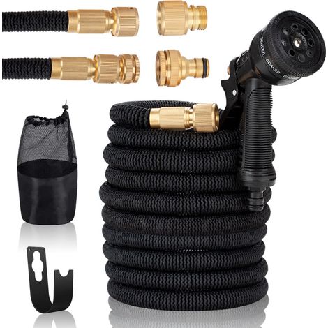 SWANEW Tubo da giardino tubo d'acqua spray funzionale flessibile elastico 15m (1/5)