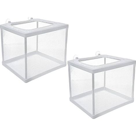 Floating Fish Breeding Boxes, 1mm Mesh, Plastic Frame, for Aquarium Fish (1/5)