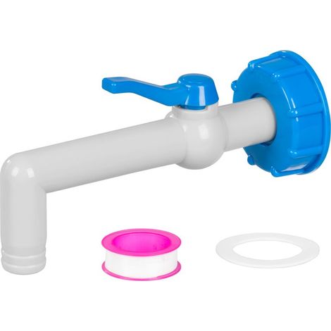 Ventil Strend Pro, Garten, 3/4"- 90°, 201 mm, mit Reduzierung für IBC-Tank, PVC