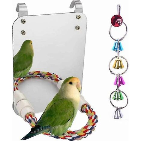 Jouet oiseau avec miroir oiseau (1/4)
