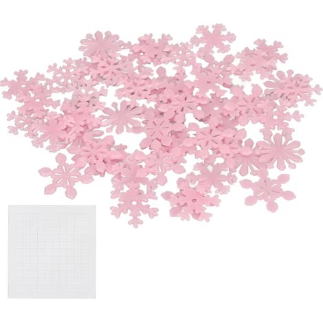 Lot de 50 stickers muraux lumineux de Noël, déco phosphorescente pour salon et chambre, cadeaux de fête, autocollants muraux roses pour maison (1/5)