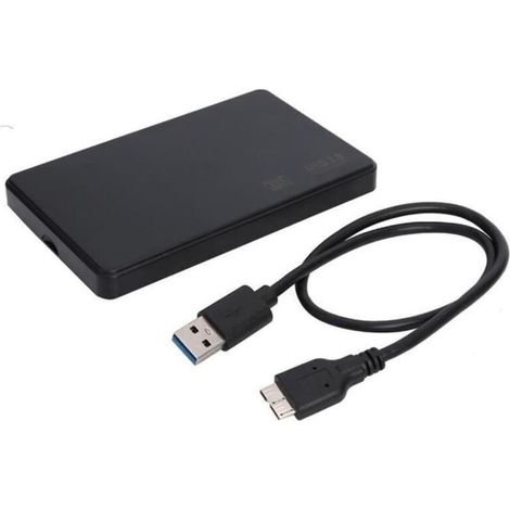Box esterno per hard disk da 2,5 pollici con adattatore da SATA a USB 3.0/2.0, interfaccia USB 3.0/USB 2.0, 5 Gbps, per HDD e SSD.