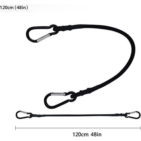 Tendeurs Elastique,120CM Pack de 6 Tendeurs Robustes de 7 mm de Diamètre avec Mousqueton (1/4)