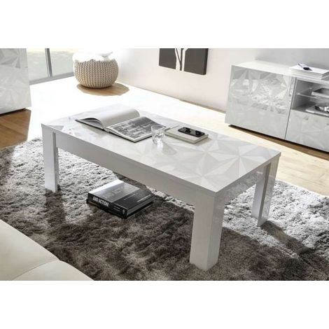 Mesa de centro LUTHER 122x45x65 cm Blanco