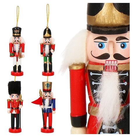 Gancio dello Zio Drosselmeyer 13,5 cm, 4 pezzi, decorazione per l'albero di Natale